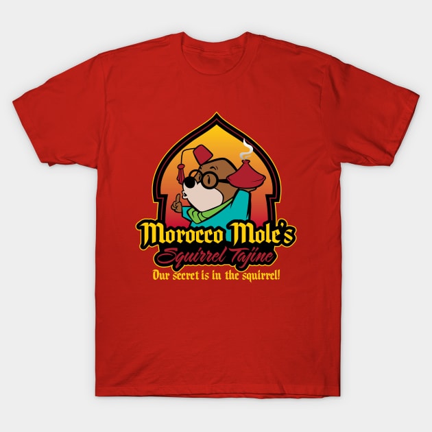 Morocco Mole's Squirrel Tajine T-Shirt by GradyGraphics